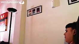 naughty babysitter teases with stunning body