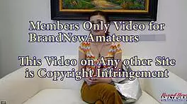 Petite brunette Wendy rubs pussy and gets banged