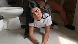 Professor And Student Enter School Bathroom For Intense Fucking