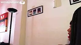 naughty babysitter teases with stunning body