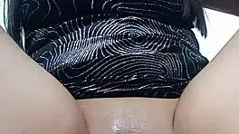 I finger my wet pussy solo until squirting hard in the bedroom.