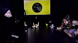 safada performs sensual stripper show revealing breasts after denying transsexual suggestion and recalling virginity loss