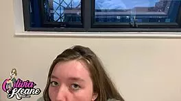 Gorgeous British Teen Sucks Cock And Plays With Cum 😍