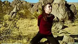 petite submissive drinks piss, gets caned and facesat!