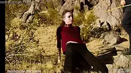 petite submissive drinks piss, gets caned and facesat!