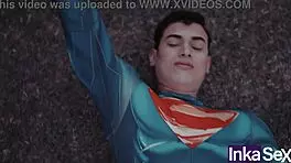 Superman introduce el bate de harley quinn por el ano para salvar el mundo