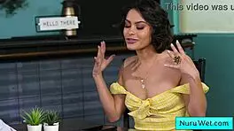 Sensual Busty Masseuse Prepares Client For Wet Nuru Massage!