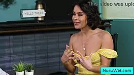 Sensual Busty Masseuse Prepares Client For Wet Nuru Massage!