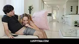 lustyfam stepbro licks then fucks teen sis