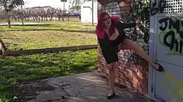 a good day for squirting in the public park