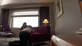 Secret audition with tall busty Japanese college model.