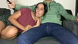 Brunette Babe Receives Cumshot in Mouth and Creampie in Wet Pussy