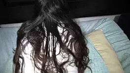 Colegiala receives semen from her classmate in a rough anal session