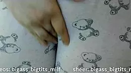 Big Ass Milf Masturbates in Pajamas with Toys and Wet Pussy