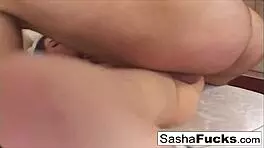 Skinny Brunette Sasha Grey Gets That Tight Pussy Stuffed