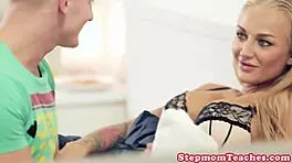 Tattooed Euro Cougar Jizzed On After Threeway