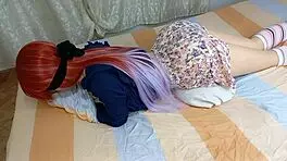 my horny girl is a virgin and uses ballet skirt to give me erection then lets me penetrate her anus all night