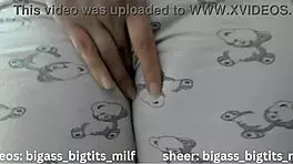 Big Ass Milf Masturbates in Pajamas with Toys and Wet Pussy