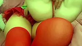 Cogiendo con dos culos para navidad mi hermanastra elfa navide�a de 18 a�os me regal� una mu�eca sexual tantaly para follar juntos - video casero real