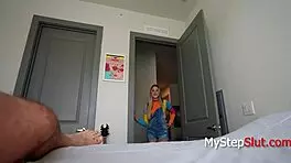 Blonde teen enjoys point of view experience