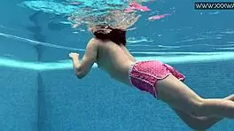 Lady Dee, The Cute Shy Czech Teen, Suggestively Enjoys Swimming Outdoors