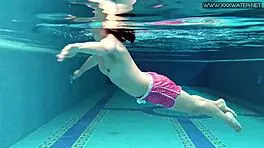 Lady Dee, The Cute Shy Czech Teen, Suggestively Enjoys Swimming Outdoors