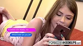 Hot teen babe fucks her lucky step-brother