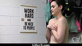 young amateur thief gets dominated by cop in a strip search and fucked in the office - lifterx