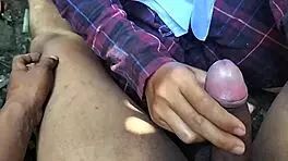 Emotional encounter between maid and boss leads to passionate handjob and cumshot