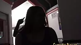 Petite Teen Fucks Gloryhole Hard