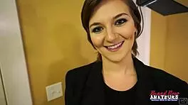 petite brunette cutie kylie sucks a cock and her pink sweet pussy fucked