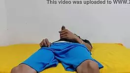 Masturbating A Large Penis In Close-Up