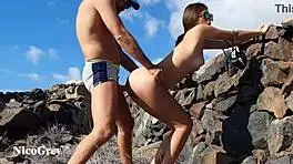 Risky public outdoor sex with hot teen 18+ - amateur porn