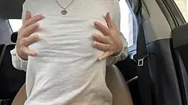 public squirt in someone elses car creampie