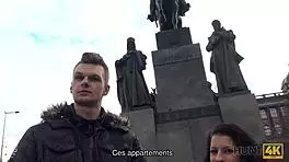 the cuckold watches his gf cum thanks to the rich guy