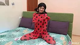 Hot novella night is moaning while masturbating for us