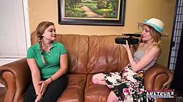 i love how skinny hotties lauren and pixie share a dick for sucking and banging