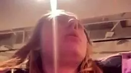 Teen masturbates in taxi and mall with big tits