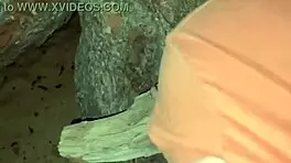 Skinny young woman with foreign teacher in public on florida beach