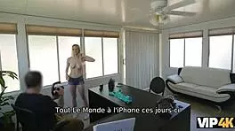 Horny Agent Demands Pretty Client Satisfy Dirty Desires