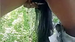 I was masturbating in the river and didn't know there was a voyeur