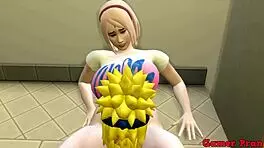 Hinata Seeks Sakura's Fucking Advice in Kitchen, Gets Intense Anal Lesson from Her