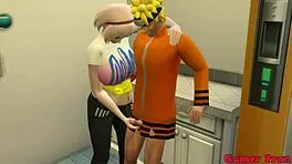 Hinata Seeks Sakura's Fucking Advice in Kitchen, Gets Intense Anal Lesson from Her