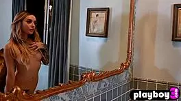 Inked Blonde Teen Exposing Amazing Body And Hot Teen Posed For Playboy