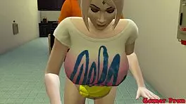 Hinata Seeks Sakura's Fucking Advice in Kitchen, Gets Intense Anal Lesson from Her