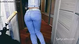 Lick that tight jeans ass puckering, so sexy!