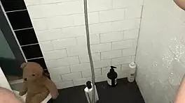 Masturbate that tight pussy in the shower, you sexy Arab escort!