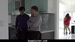 pervert stepbrothers just want to swap and fuck their smoking hot stepsisters - swapsister