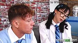 study session goes wild with petite amateurs mariana flores and rion king