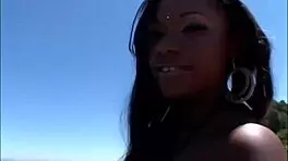 Black whore gets face fucking by big black cock